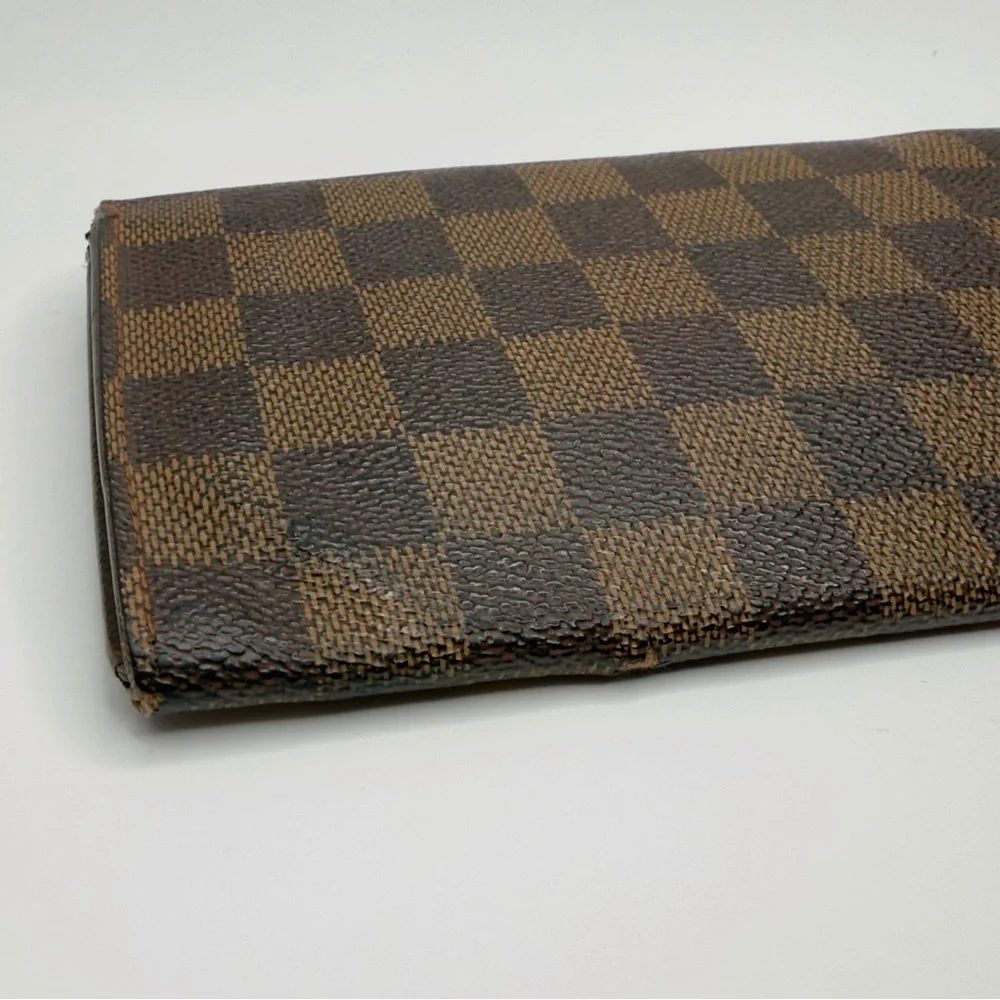 Louis Vuitton Portefeuille Sarah Damier Wallet Ebene Brown | Women’s | Used |